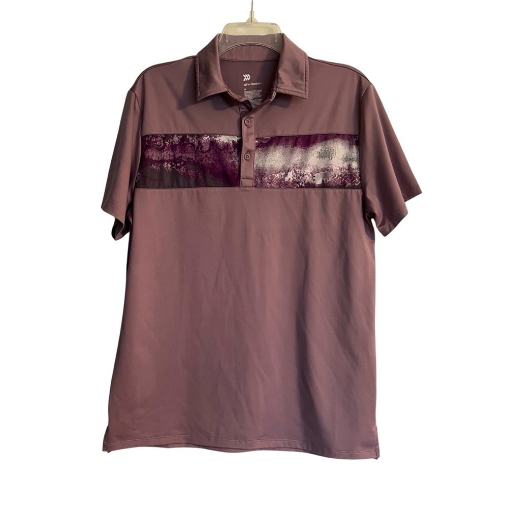 All in Motion Men's Plum Polo Shirt Size Small